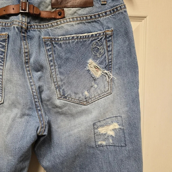 Men's Billionaire Boys Club Heart Mind Distressed Back Leather Buckle Rare Sz32 - Picture 11 of 17